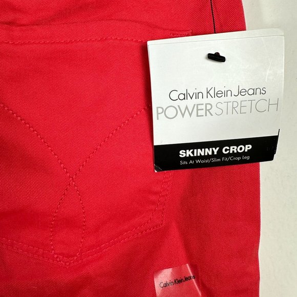 Calvin Klein Jeans Pink Power Stretch Skinny Crop Pants 8 - Picture 4 of 11